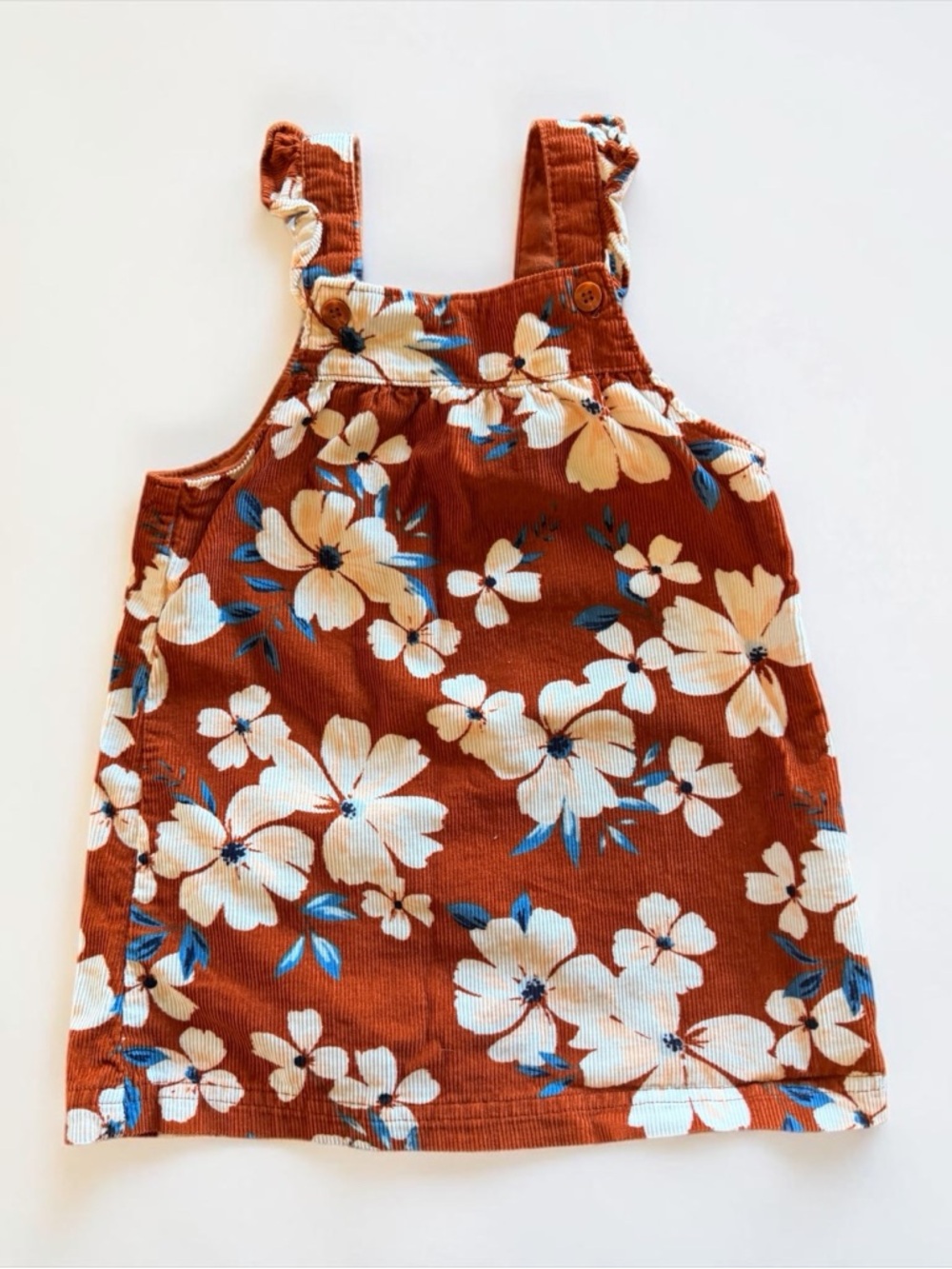 Carter’s Floral Corduroy Dress 24M Toddler Fall Jumper Brown